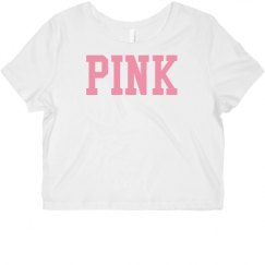 Ladies Slim Fit Crop Top Tee