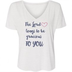 Ladies Flowy Slouchy V-Neck Tee