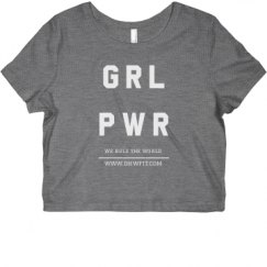 Ladies Slim Fit Crop Top Tee