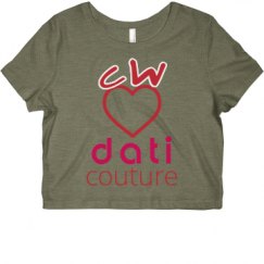 Ladies Slim Fit Crop Top Tee