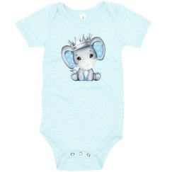 watercolor baby boy elephant with mask