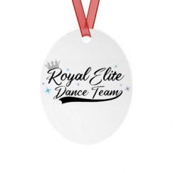 Metal Oval Christmas Ornament