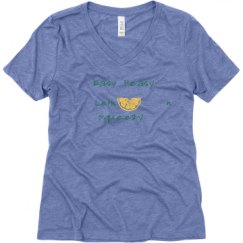 Ladies Relaxed Fit Super Soft Triblend V-Neck Tee