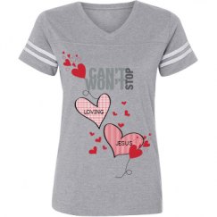 Ladies Relaxed Fit Vintage Sports Tee