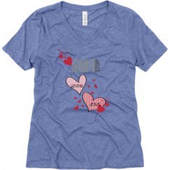 Ladies Relaxed Fit Super Soft Triblend V-Neck Tee