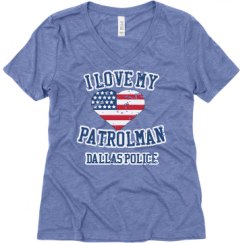 Ladies Relaxed Fit Super Soft Triblend V-Neck Tee