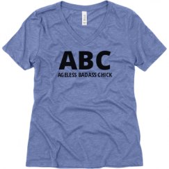 Ladies Relaxed Fit Super Soft Triblend V-Neck Tee