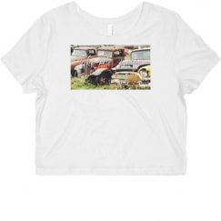 Ladies Slim Fit Crop Top Tee