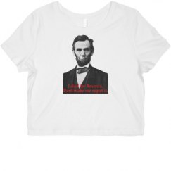 Ladies Slim Fit Crop Top Tee