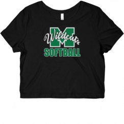 Ladies Slim Fit Crop Top Tee