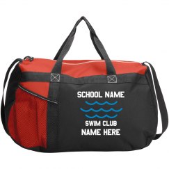 Swim Team Custom Name Bag