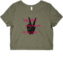 Ladies Slim Fit Crop Top Tee