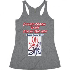 Ladies Slim Fit Super Soft Racerback Triblend Tank
