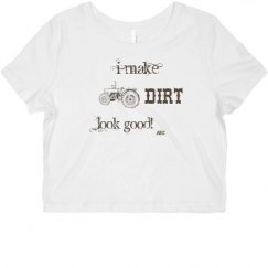 Ladies Slim Fit Crop Top Tee