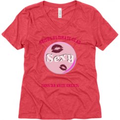 Ladies Relaxed Fit Super Soft Triblend V-Neck Tee