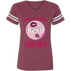 Ladies Relaxed Fit Vintage Sports Tee