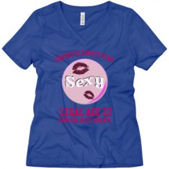 Ladies Relaxed Fit V-Neck Tee