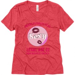 Ladies Relaxed Fit Super Soft Triblend V-Neck Tee
