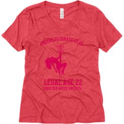 Ladies Relaxed Fit Super Soft Triblend V-Neck Tee