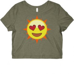 Ladies Slim Fit Crop Top Tee