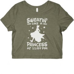 Ladies Slim Fit Crop Top Tee