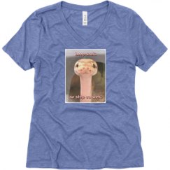 Ladies Relaxed Fit Super Soft Triblend V-Neck Tee