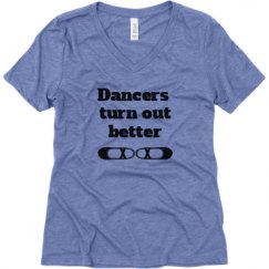 Ladies Relaxed Fit Super Soft Triblend V-Neck Tee