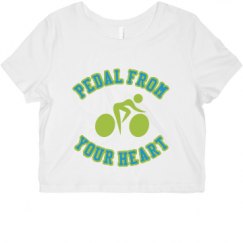 Ladies Slim Fit Crop Top Tee