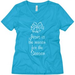 Ladies Relaxed Fit V-Neck Tee