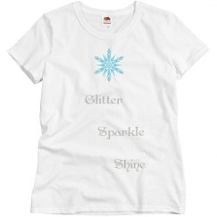 Glitter sparkle shine snowflake top