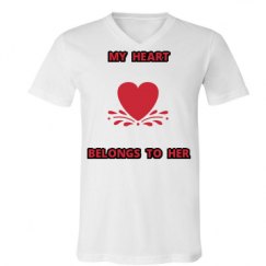 Unisex V-Neck Jersey Tee