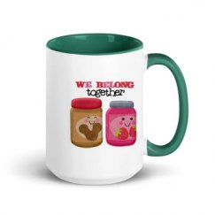 15oz Ceramic Mug with Color Inside