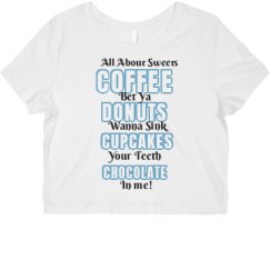 Ladies Slim Fit Crop Top Tee