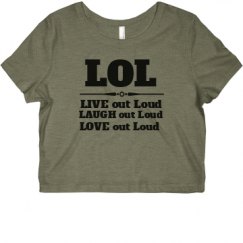 Ladies Slim Fit Crop Top Tee