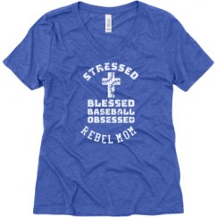 Ladies Relaxed Fit Super Soft Triblend V-Neck Tee