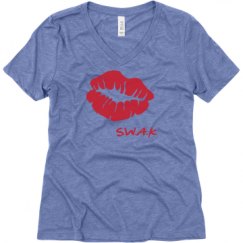 Ladies Relaxed Fit Super Soft Triblend V-Neck Tee