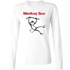 Ladies Relaxed Fit Basic Long Sleeve Tee