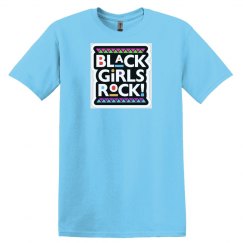 Aquatic blue tee w/bgrock graphic 