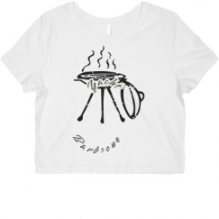 Ladies Slim Fit Crop Top Tee