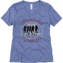 Ladies Relaxed Fit Super Soft Triblend V-Neck Tee