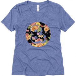 Ladies Relaxed Fit Super Soft Triblend V-Neck Tee