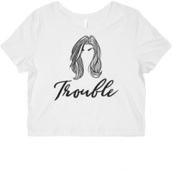 Ladies Slim Fit Crop Top Tee