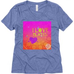 Ladies Relaxed Fit Super Soft Triblend V-Neck Tee