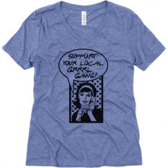 Ladies Relaxed Fit Super Soft Triblend V-Neck Tee