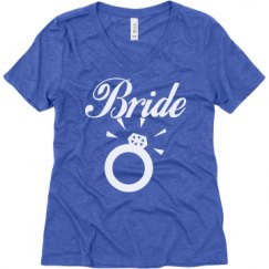 Ladies Relaxed Fit Super Soft Triblend V-Neck Tee