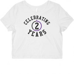 Ladies Slim Fit Crop Top Tee