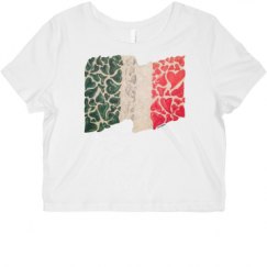 Ladies Slim Fit Crop Top Tee