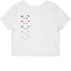 Ladies Slim Fit Crop Top Tee