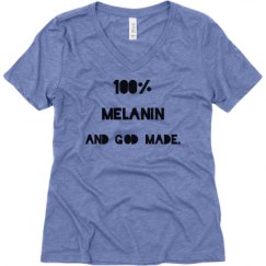 Ladies Relaxed Fit Super Soft Triblend V-Neck Tee