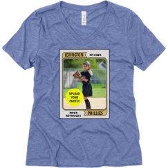 Ladies Relaxed Fit Super Soft Triblend V-Neck Tee